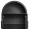 Homeroots 30in Black Wood Oval Accent Cabinet With Two Doors 716312 - alternate 2