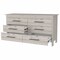 Homeroots 32" Light Gray Six Drawer Double Dresser 488520 - alternate 2