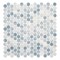 Andova Tiles Pixie Wave Blue 3/4-in. Penny Round Fabric Look Matte Glass Wall & Floor Mosaic Tile ANDPIX227 - alternate 3