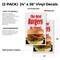 Signmission The Best Burgers In Town!, Vinyl Decals Only 24 Inch x 36 Inch, Vinyl Decal, 2PK DSB-2436-2PACK-The Best Burgers In Town! - alternate 2