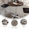 Flash Furniture Bennett 30 in Round Solid Wood Indoor Tabletop in Dark Brown with 22 in x 22 in Table Height GSF-RD30-DKBRN-T2222S-GG - alternate 4