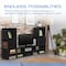 Regency Niche Cubo Half Size Wood Stackable Storage Bookcase Shelf Organizer Cube- Ebony Black, 2PK NCBO72PKEB - alternate 5
