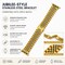 Elegani Yellow Gold Classic Multi-Link Stainless Steel Replacement Band Compatible with Apple Watch 49mm HC5LSB-YGD-49mm - alternate 2