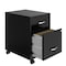 Space Solutions 14.25 in W 2 Drawer Mobile Vertical File Cabinet W/ Accessory Drawer, Black 25707 - alternate 4