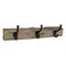 Homeroots 19in Brown Natural Rustic Live Edge Wood Three Hook Wall Mount Coat Rack 488153 - alternate 3