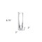 Homeroots 9" Clear Cylindrical Lead Free Crystal Bud Table Vase 375897 - alternate 2