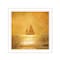 Homeroots Solo Gold Sunset Sailboat White Framed Print Wall Art 529606 - alternate 1