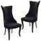 Leisuremod Novara Collection Modern Wooden Dining Chair in Black Velvet, 2PK NC20BLF2 - alternate 1