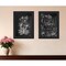 Homeroots Set Of Two Vintage Chalkboard Blooms Black Framed Print Wall Art, 2PK 407974 - alternate 2
