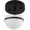 Jonathan Y Porter 8" Modern Minimalist Globe LED Pendant Light, Black/White JYL1605A - alternate 4