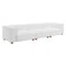 Homeroots 150" White Fabric Sofa 574005 - alternate 4