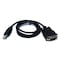 Monoprice Usb To Serial Convert, Db9M/Usbam, 3 ft. 3726 - alternate 1