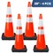 Dsv Standard Traffic Safety Cones 28 in with Heavy Black Base and Reflective Collars 4 PK, Orange, PVC, 4PK 97428 - alternate 1