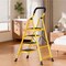 Wrightmaster 4.9 ft. Carbon Steel Lightweight Step Ladder, 9 ft. Reach w/ Non-Marring Feet 300 lb. Capacity ZoroYGHS4B - alternate 3