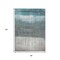 Homeroots 8' X 10' Teal Blue And Gray Abstract Washable Indoor Outdoor Area Rug 632062 - alternate 3