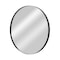 Homeroots 35" Black Round Aluminum Framed Bathroom Vanity Mirror 565013 - alternate 1