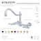 Kingston Brass Two-Handle Wall Mount Bridge Kitchen Faucet, Brushed Brass KS1247AL - alternate 2