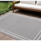 Homeroots 9' X 12' Gray And Ivory Indoor Outdoor Area Rug 545478 - alternate 3