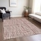 Homeroots 3' X 5' Burgundy And Ivory Striped Washable Indoor Outdoor Area Rug 583408 - alternate 4