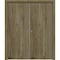 Sartodoors Sliding French Double Pocket Doors 36 x 80 inches, BASIC 3001 Antique Oak, Kit Rail Hardware, Sol BASIC3001DP-OANTI-36 - alternate 1