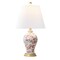 Jonathan Y Grace 24" French Country Cottage Ceramic/Iron Floral Urn LED Table Lamp, White/Red JYL3009C - alternate 1