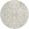 Homeroots 8' Beige And Ivory Round Damask Washable Indoor Outdoor Area Rug 614403 - alternate 3