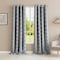 Homeroots 84” Silver Interlock Pattern Window Curtain Panel 473334 - alternate 2