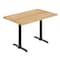 Flash Furniture Bennett 30 in x 48 in Solid Wood Indoor Tabletop in Natural with Dual 5 in x 22 in Dining GSF-REC3048-NAT-T0522-GG - alternate 1