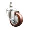 Service Caster 3.5 Inch 316SS Maroon Polyurethane Wheel Swivel 10mm Threaded Stem Caster SCC-SS316TS20S3514-PPUB-MRN-M1015 - alternate 1