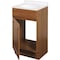 Zenith Zenna Home Oak 18'' Wx35'' Hx16''D Vanity with Wht Cultured Marble Top RBC18KK - alternate 2