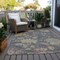 Homeroots 10' X 14' Blue Charcoal And Gold Floral Washable Indoor Outdoor Area Rug 604119 - alternate 3