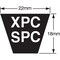 Gates Cogged V-Belt, Metric Power, XPC3000, XPC, EPDM, 3030 mm, 22-mm Top Width XPC3000 - alternate 2