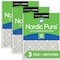 Nordic Pure 14x24x1 Plus Carbon Pleated Air Filter, High Capacity, MERV 13, 3 PK 14x24x1M13+C-3 - alternate 1