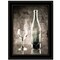 Homeroots Moody Gray Wine Glass Still Life 3 Black Framed Print Wall Art 404649 - alternate 1