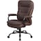Boss Heavy Duty Double Plush Chair, Brown Back, 33-1/2 in W 31" L 45-1/2" H, Fixed, Leather Seat B991-BB - alternate 1
