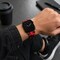 Elegani Alligator-Embossed Leather Band Compatible with Apple Watch 46mm, Red, Yellow Gold Buckle LAT5-RED-YGD-46 - alternate 2