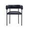 Manhattan Comfort Onda Metal Vegan Leather Dining Chair in Black DC1608-3 - alternate 2