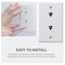 Newhouse Hardware White 1-Gang Telephone Data Jack Wall Plate, 6P4C, for RJ11 Telephone Cables, Double Port, 5PK D2PHP-WH-05 - alternate 2