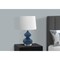 Monarch Specialties Lighting, 24''h, Table Lamp, Blue Glass, Ivory / Cream Shade, Contemporary I 9767 - alternate 2
