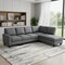 Homeroots 79" Dark Gray Fabric Modular Sleeper Sofa With Ottoman 568280 - alternate 3