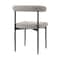 Armen Living Shannon Dining Chair with Matte Black Iron and Thundercloud Gray Fabric - Set of 2 LCSNSIBLKTGRY - alternate 3