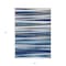 Homeroots 5' X 8' Navy Blue Ivory And Gray Striped Washable Indoor Outdoor Area Rug 597344 - alternate 4
