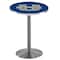 Holland Bar Stool Co 42" Stainless Steel Utah State Pub Table, 36" dia. Top L214S4236UtahSt - alternate 1