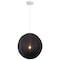 Jonathan Y Sia 16" 1-Light Scandinavian Japandi Adjustable Lantern Metal w/Ribbed Cocoon Globe Shade LED Pendan JYL4206C - alternate 1