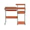Homeroots 38" Oak Wood and Stainless Steel Computer Desk 723735 - alternate 3