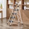 Wrightmaster 4.1 ft. Metal Lightweight Step Ladder, 9 ft. Reach, with Safety Lock Design 800 lbs. Load Capacity ZOR-WK24-4-W-DF - alternate 4