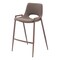 Homeroots Set of Two 26" Brown Faux Leather And Steel Low Back Counter Height Bar Chairs 555661 - alternate 1