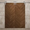 Sartodoors Modern Double Barn Door 72 x 80 inches, Ego 5005 Cognac Oak Veneer, 13FT Silver Rail Track Set, S EGO5005DB-S-DKO-72 - alternate 2