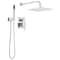 Delta Modern Monitor 14 Series Shower with Raincan & Hand Shower, 20.13 in, Chrome T342701 - alternate 1