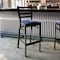 Flash Furniture HERCULES Black Ladder Back Metal Restaurant Barstool - Blue Vinyl Seat XU-DG697BLAD-BAR-BLV-GG - alternate 4